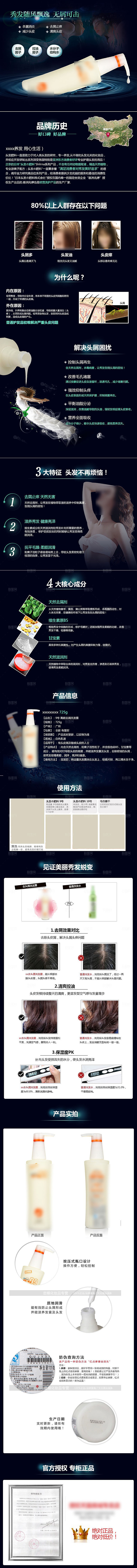 电商洗发护发用品详情页