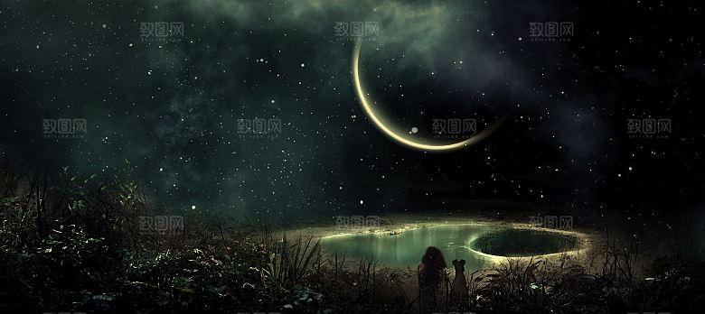 唯美梦境星空图片