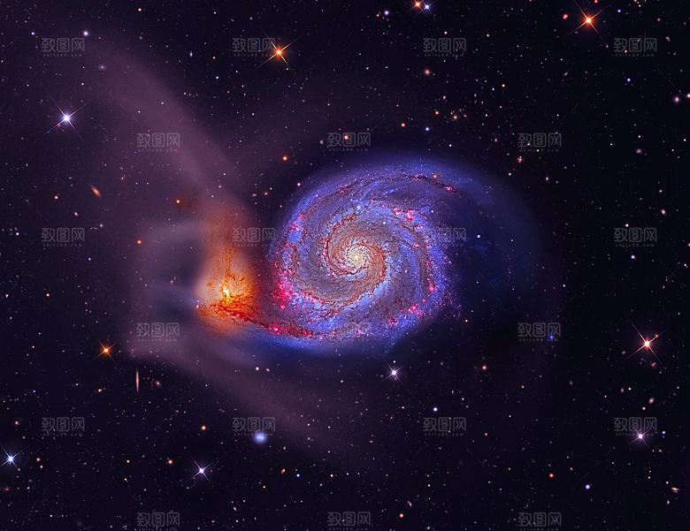 唯美漩涡星云星空图片
