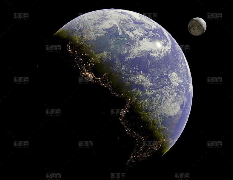 宇宙地球空间图片