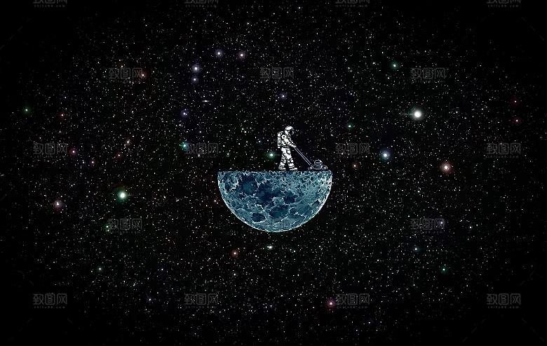 宇宙太空宇航员抽象摄影图片