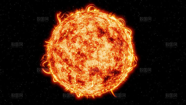 宇宙星球火焰特效图片