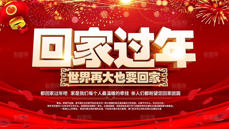 春节春运推广宣传展板