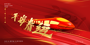 春节春运推广宣传展板