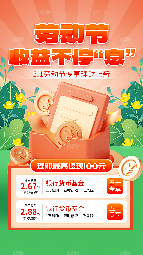 金融理财宣传推广海报