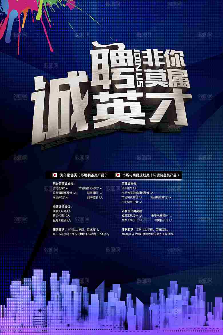 公司招聘海报广告单