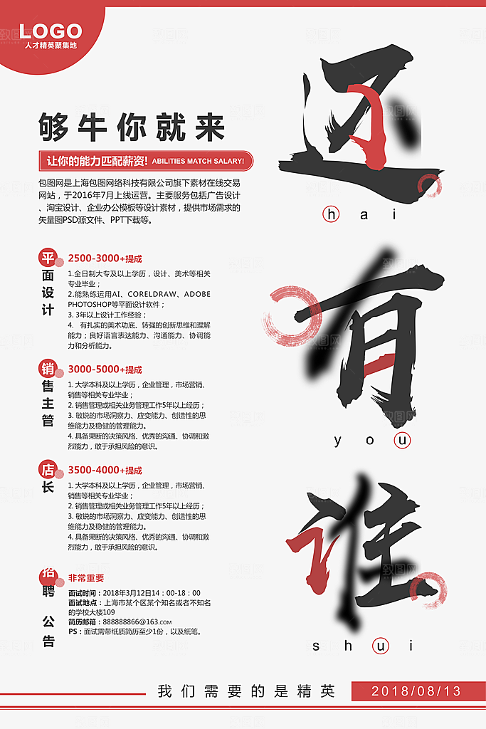 招聘海报宣传单素材