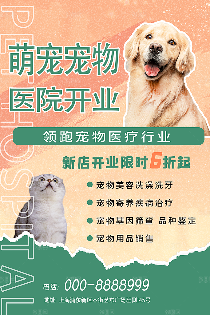 宠物公益宣传推广海报