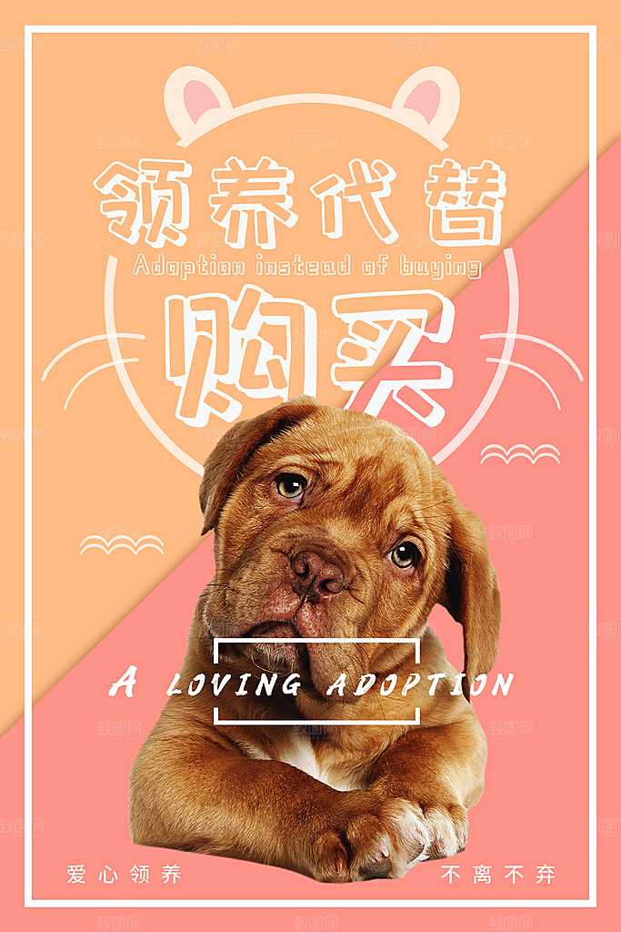 宠物公益宣传推广海报