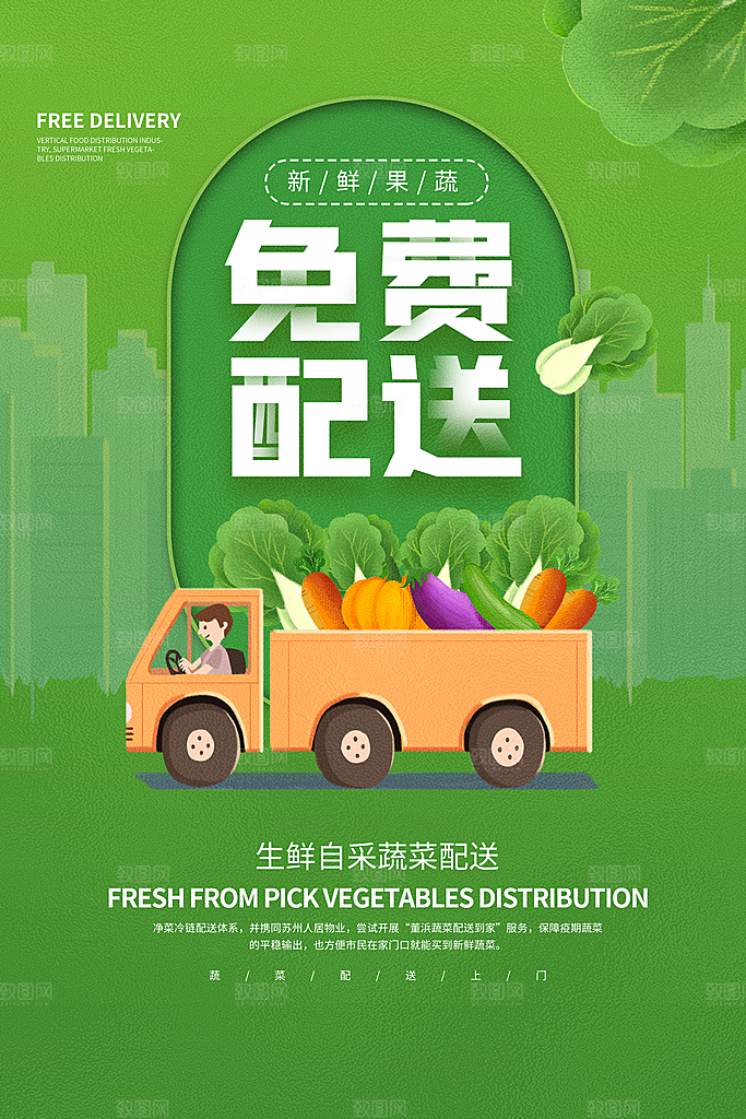 生鲜超市宣传推广海报