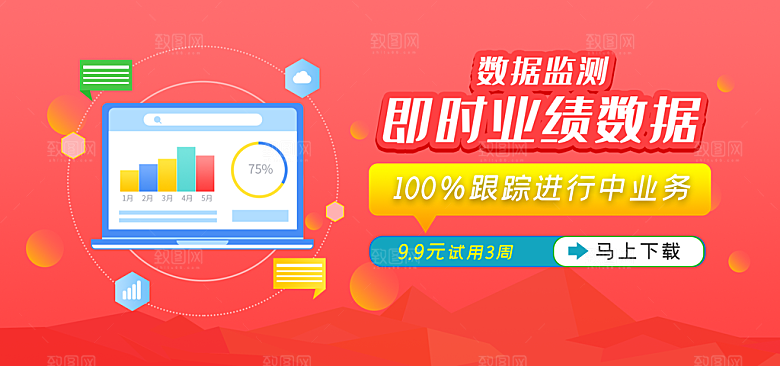 业绩数据监测软件banner
