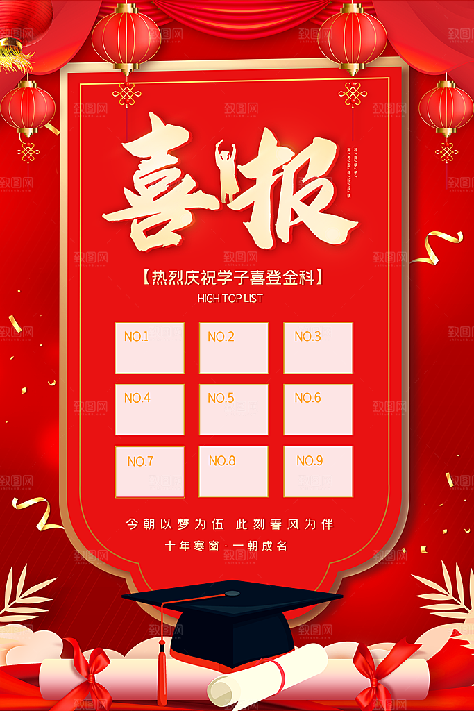 高考喜报宣传海报