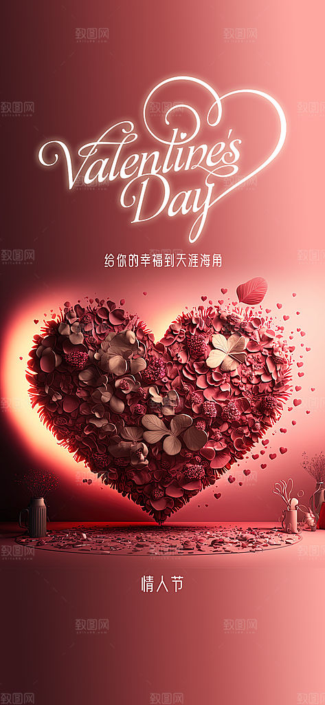情人节海报设计素材