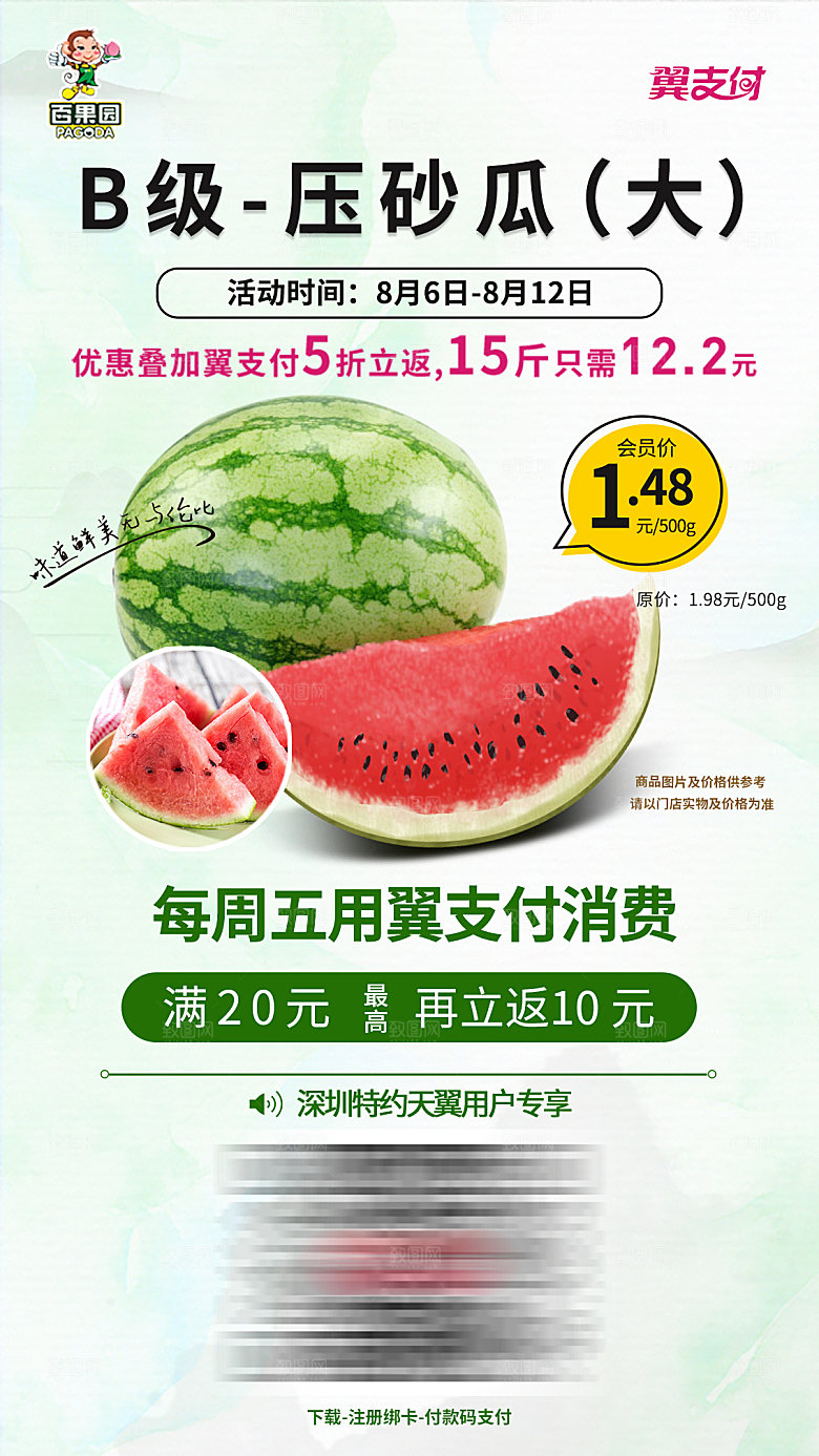 水果草莓樱桃促销商场活动海报