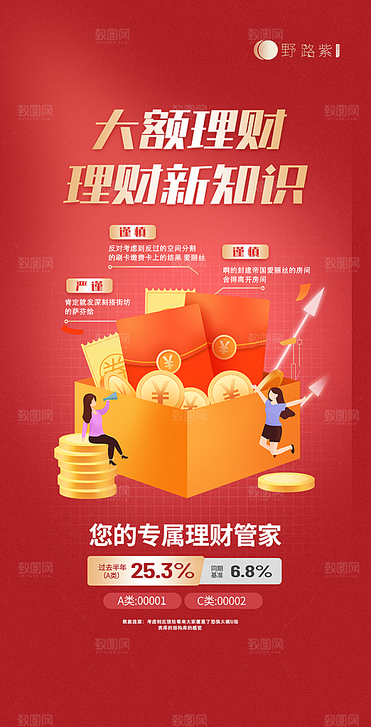 金融基金理财证券投资宣传海报