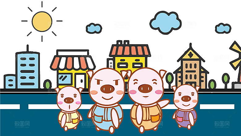涂鸦炫酷插画简约大气海报