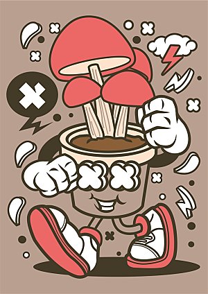 涂鸦炫酷插画简约大气海报
