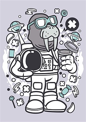 涂鸦炫酷插画简约大气海报
