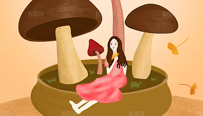 涂鸦炫酷插画简约大气海报