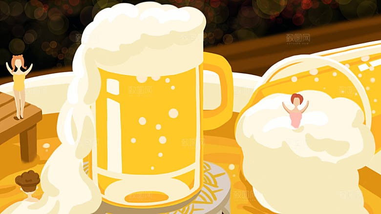 涂鸦炫酷插画简约大气海报