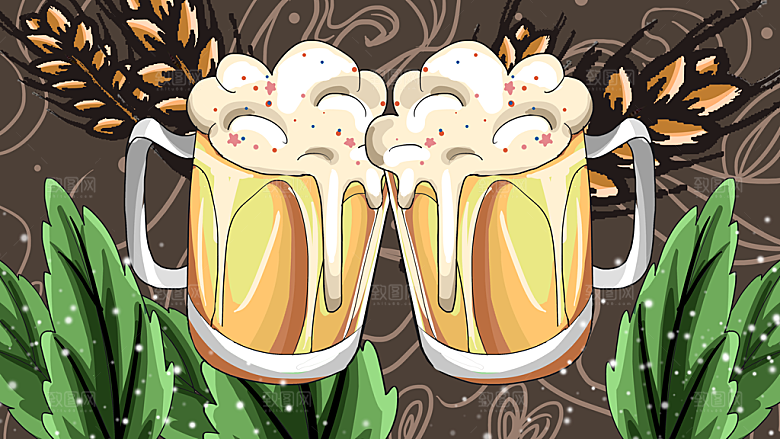 涂鸦炫酷插画简约大气海报