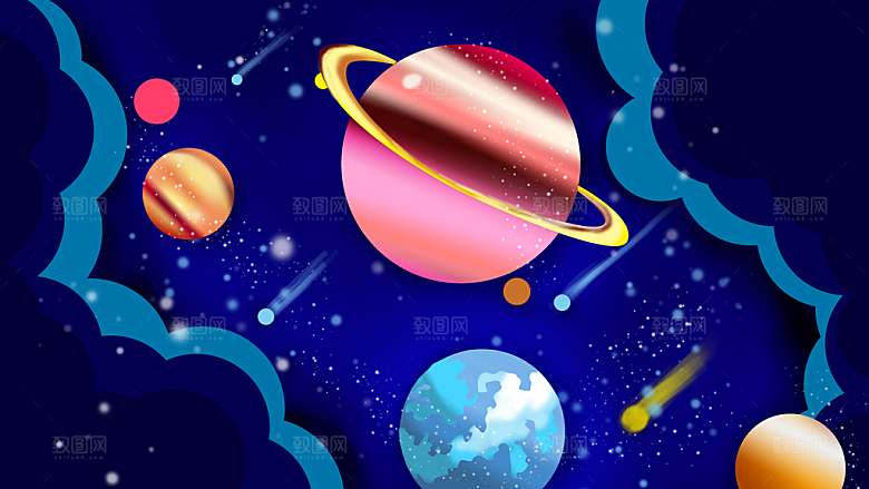 涂鸦炫酷插画简约大气海报