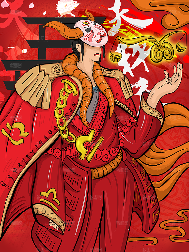 涂鸦炫酷插画简约大气海报
