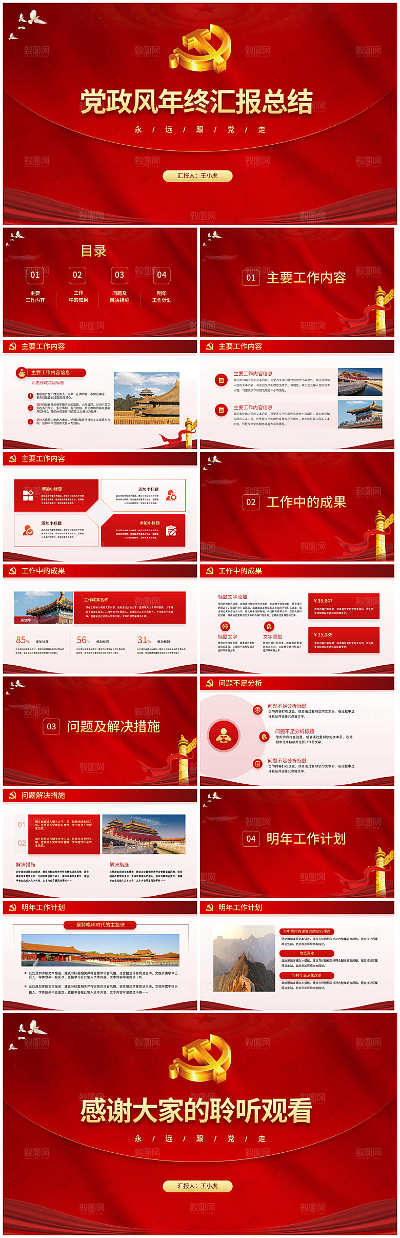 党政风工作汇报总结ppt