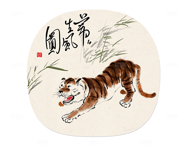 十二生肖节日节气插画