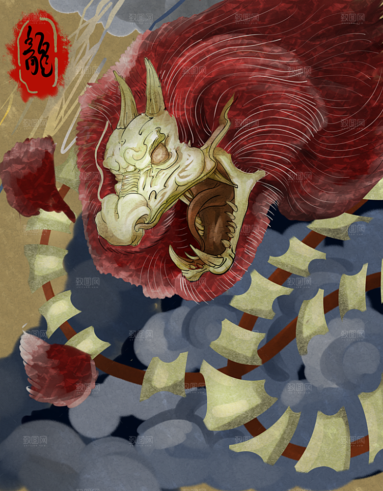 十二生肖节日节气插画