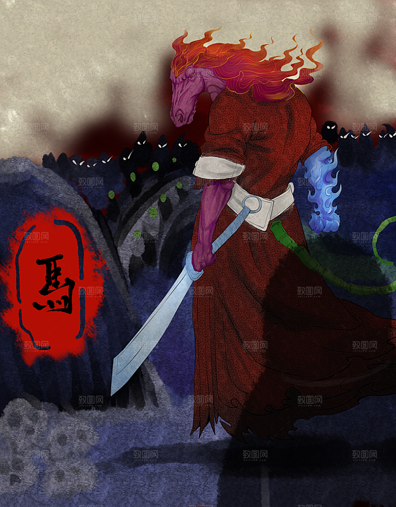 十二生肖节日节气插画