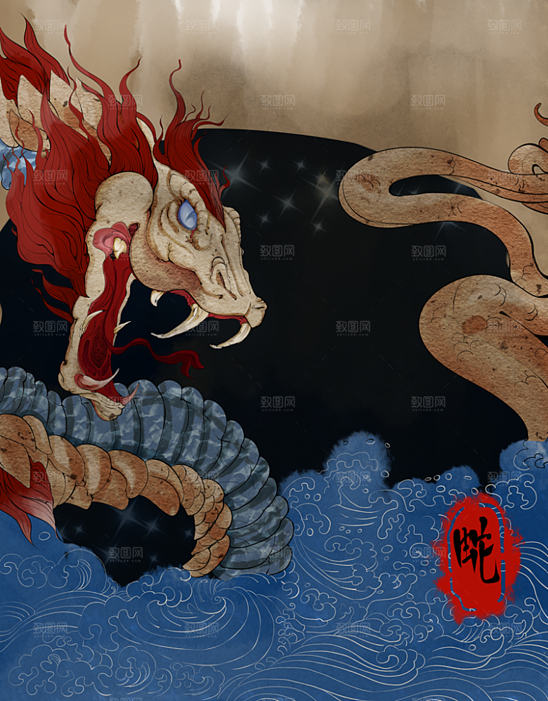 十二生肖节日节气插画