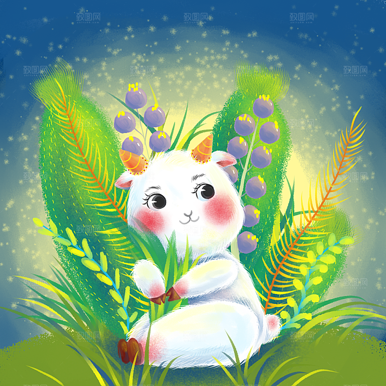 十二生肖节日节气插画