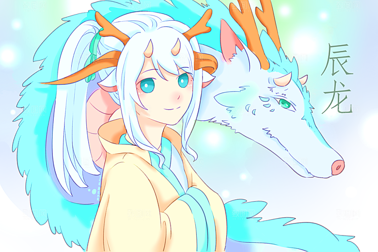 十二生肖节日节气插画