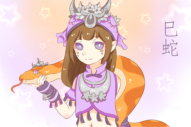 十二生肖节日节气插画