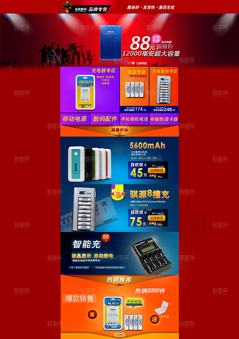 电商淘宝店铺首页PSD模板