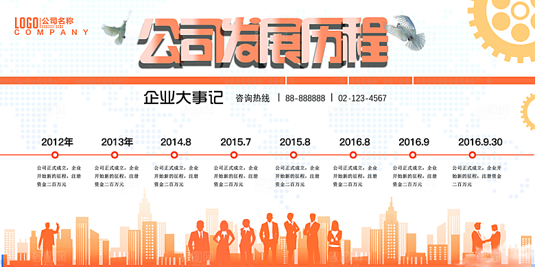 企业公司文化墙设计素材