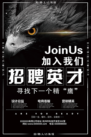 招聘类海报平面图