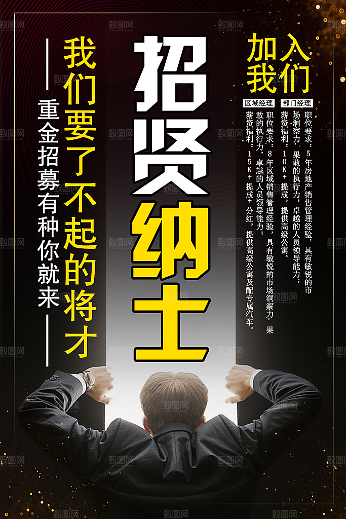 招聘类海报平面图