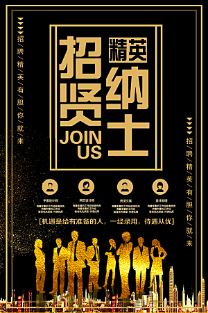 招聘类海报平面图