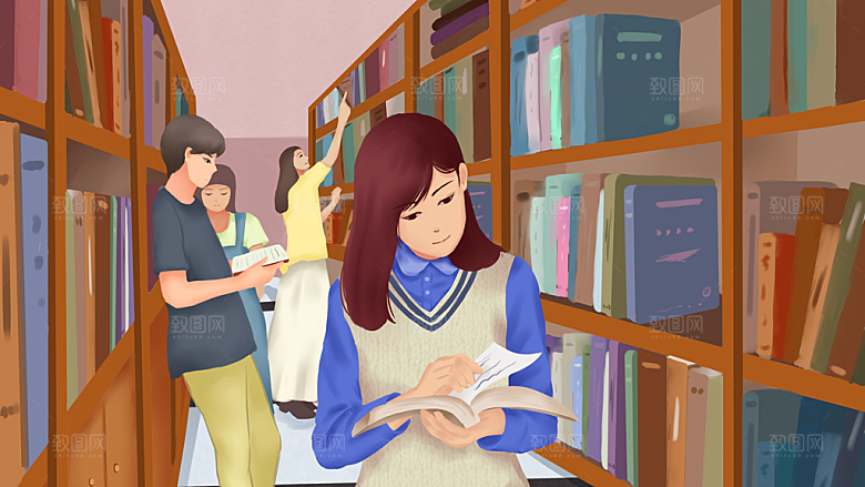唯美学校校园开学高考加油插画海报