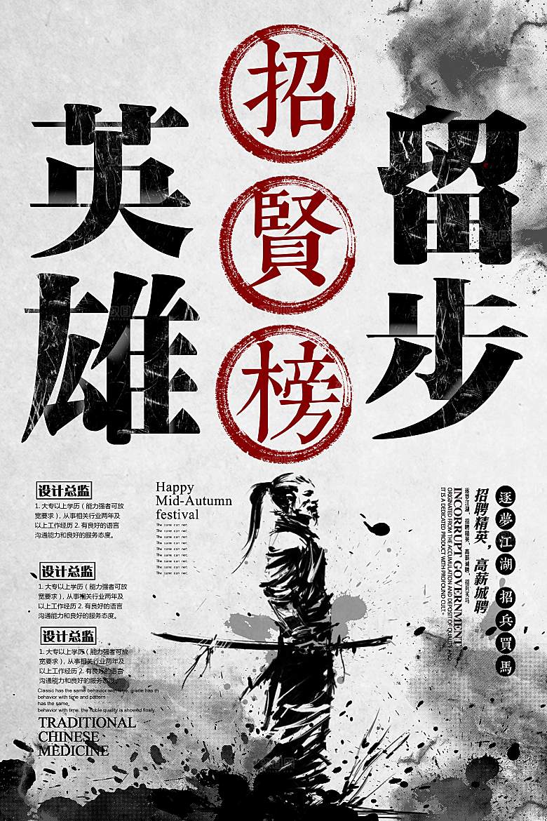 招聘海报素材PSD源文件