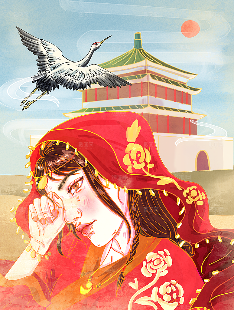 国潮风插画设计图