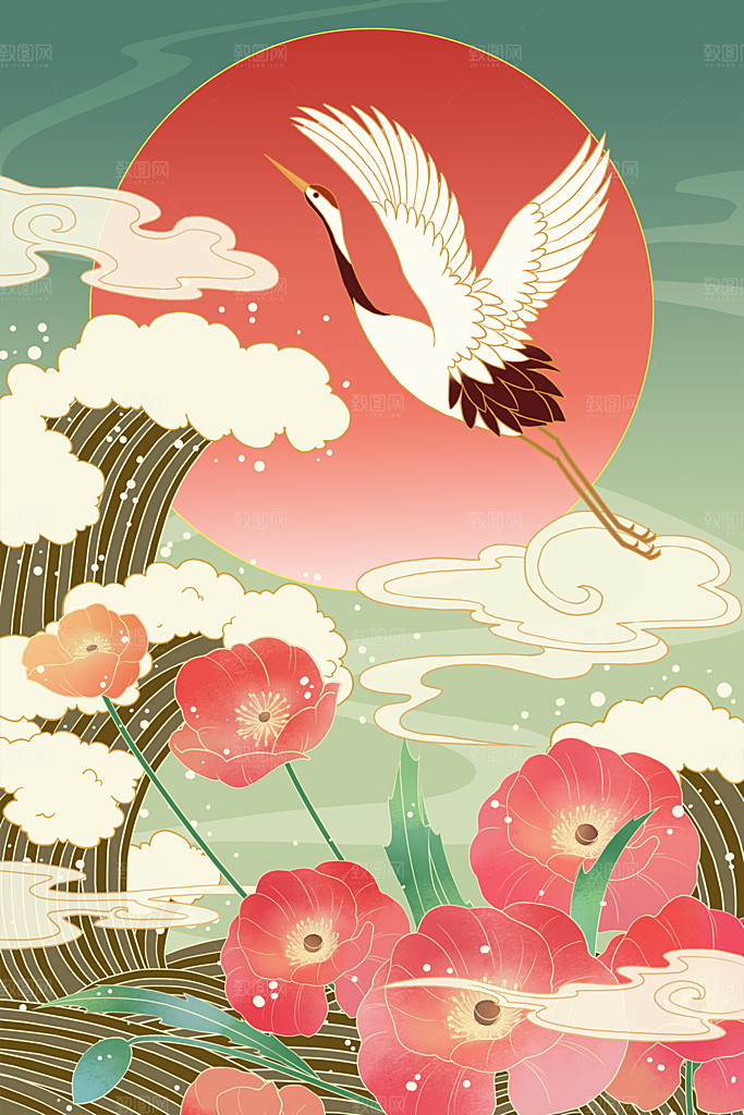 国潮风插画设计图