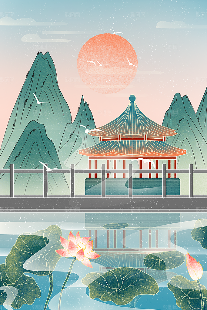 国潮风插画设计图