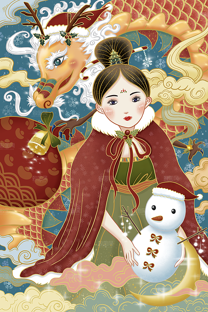 国潮风插画设计图