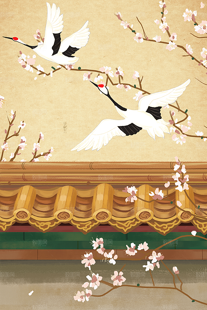 国潮风插画设计图