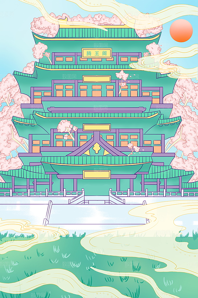 国潮风插画设计图