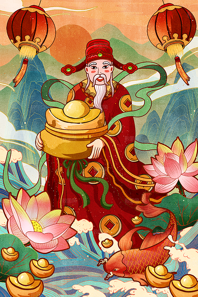 国潮风插画设计图