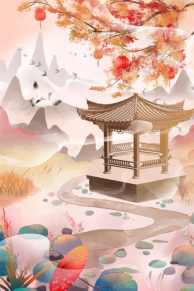 国潮风插画设计图